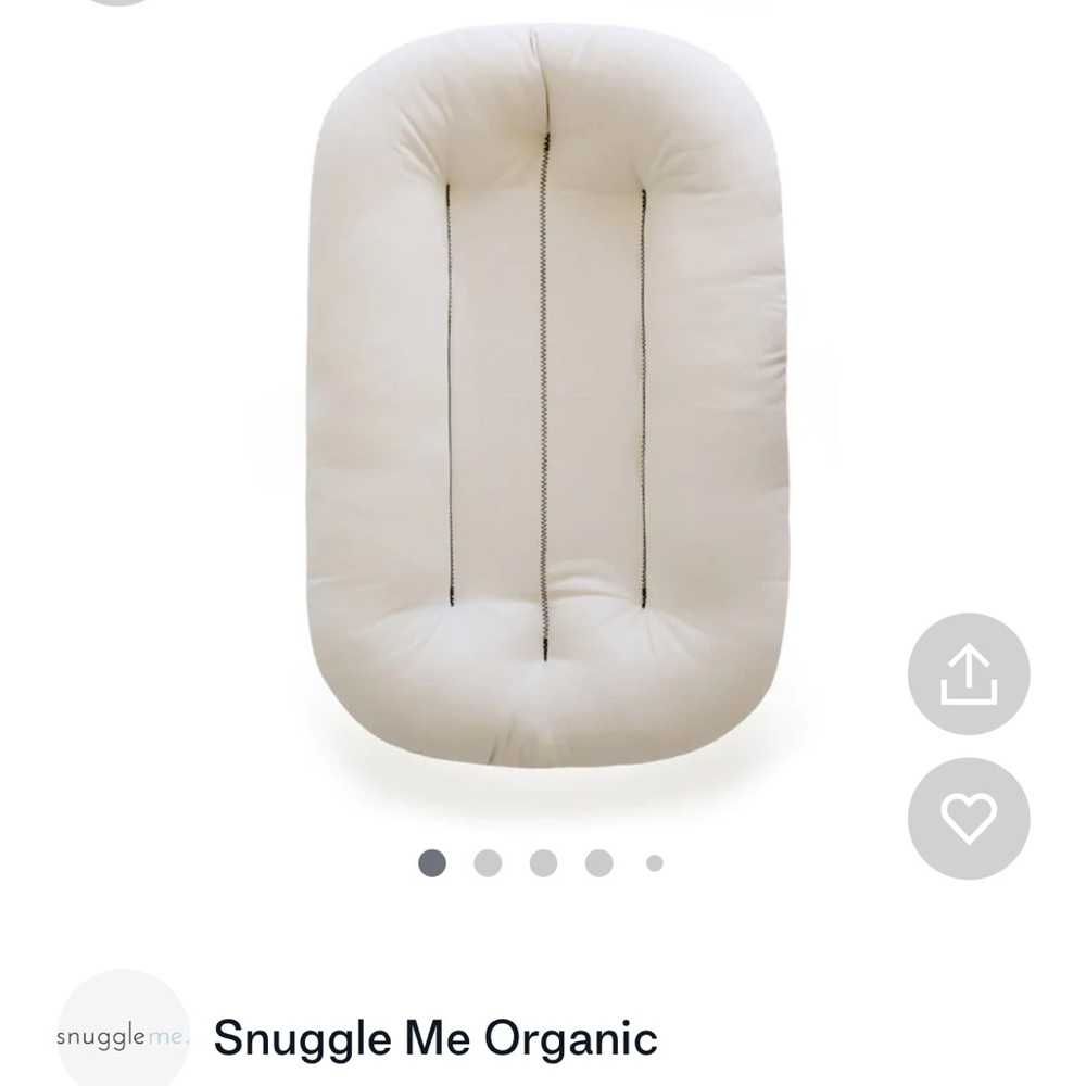 Snuggle Me Organic Lounger in Natural and Cover in Slate (selling together)